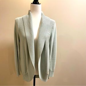 Eddie Bauer Open Front Cardigan. Light Sage Green. Size XL